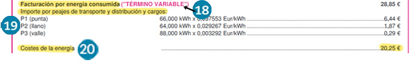 Factura eléctrica PVPC abril 2026 - facturacion energia consumida